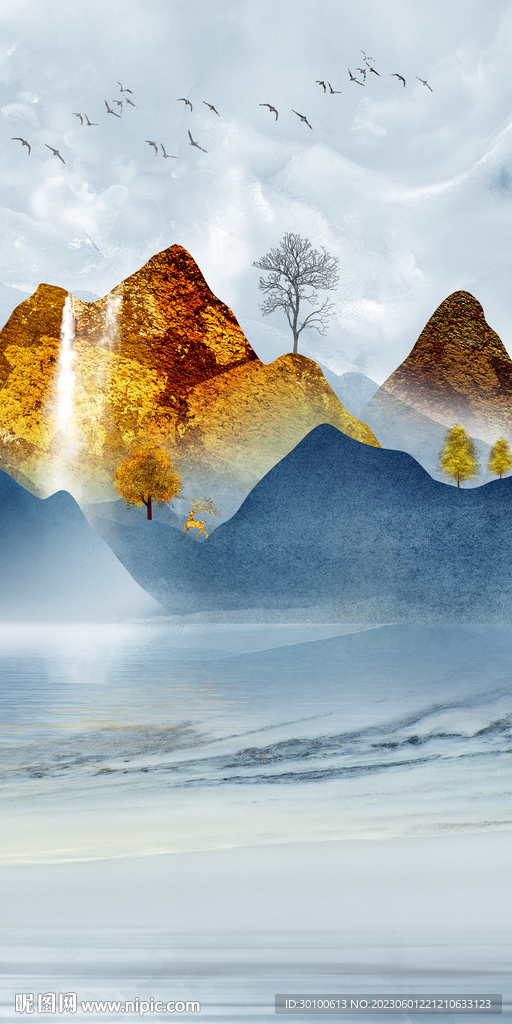 爆款 山水新品玄关 TiF分层