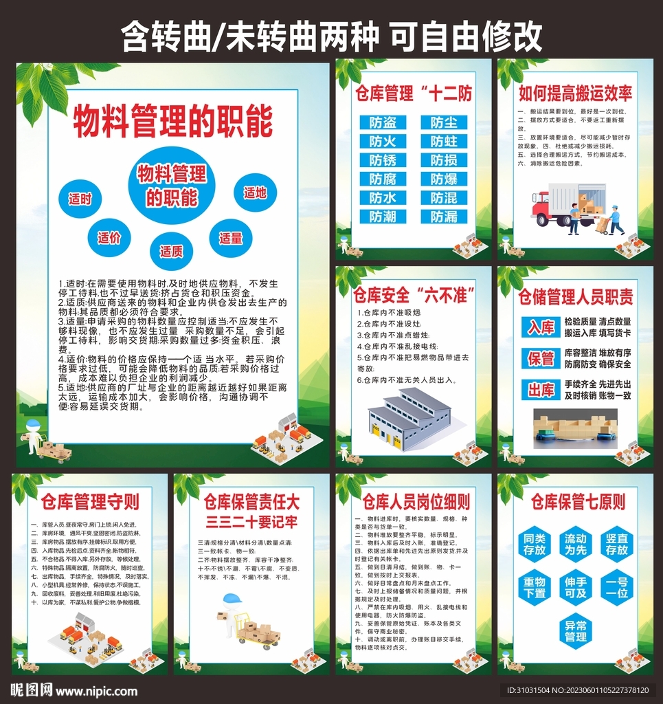 公司仓库物流消防安全管理海报