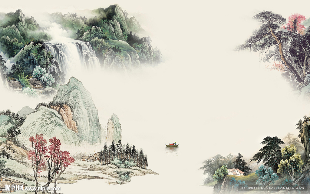 大气 意境新款山水 tif分层