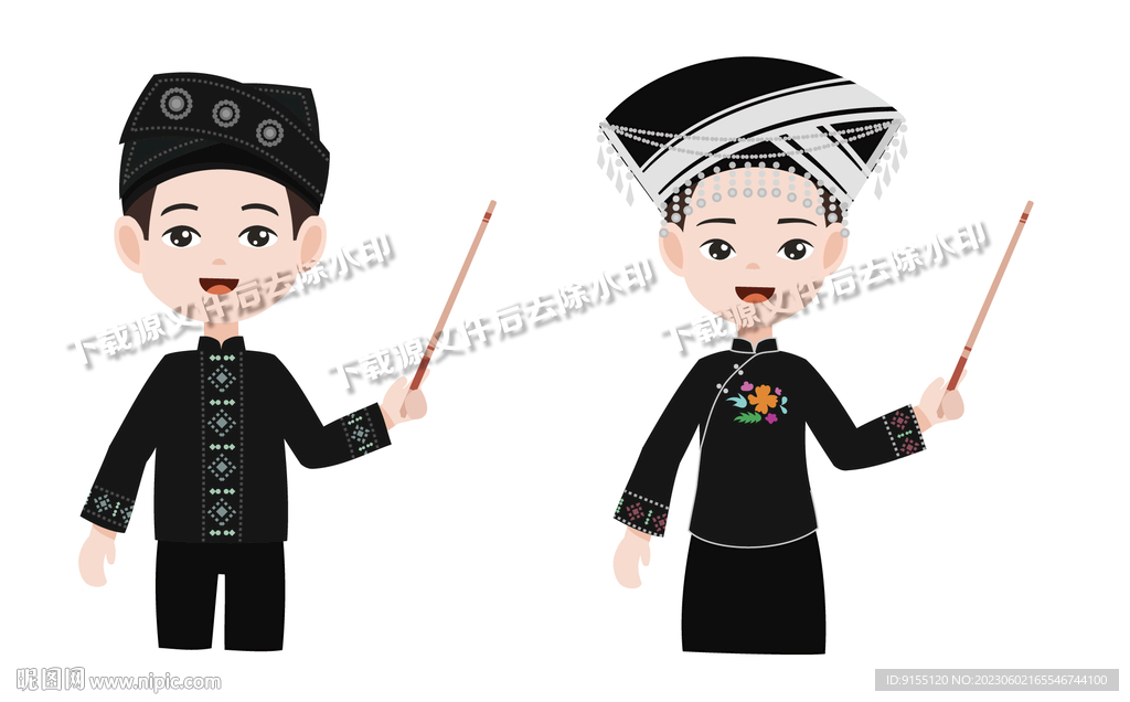 少数民族男女解说员