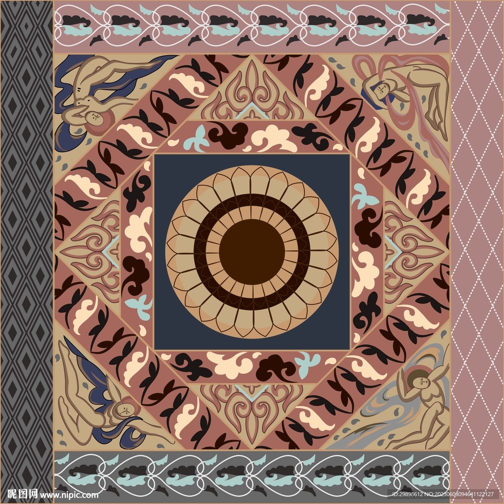 敦煌壁画北周藻井图案