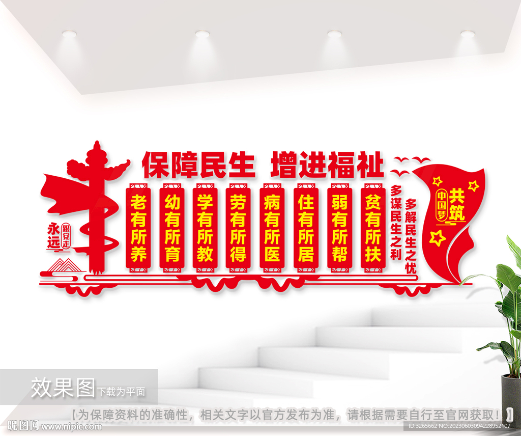 保障民生增进福祉民生文化墙