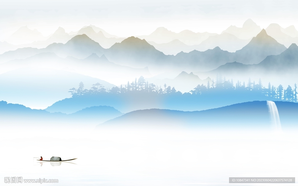 高档 中式最新山水 tIf分层