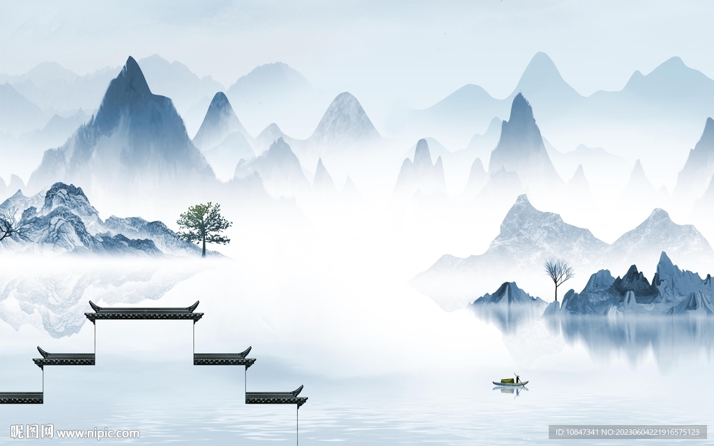 高清 中式最新山水 tIf分层