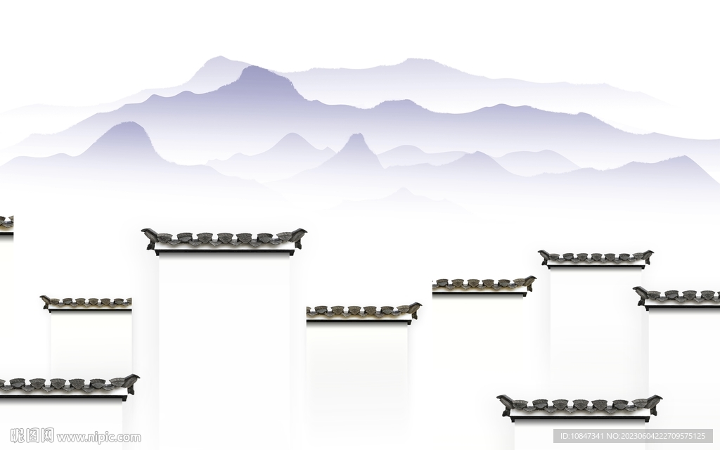 意境 中式最新山水 tIf分层