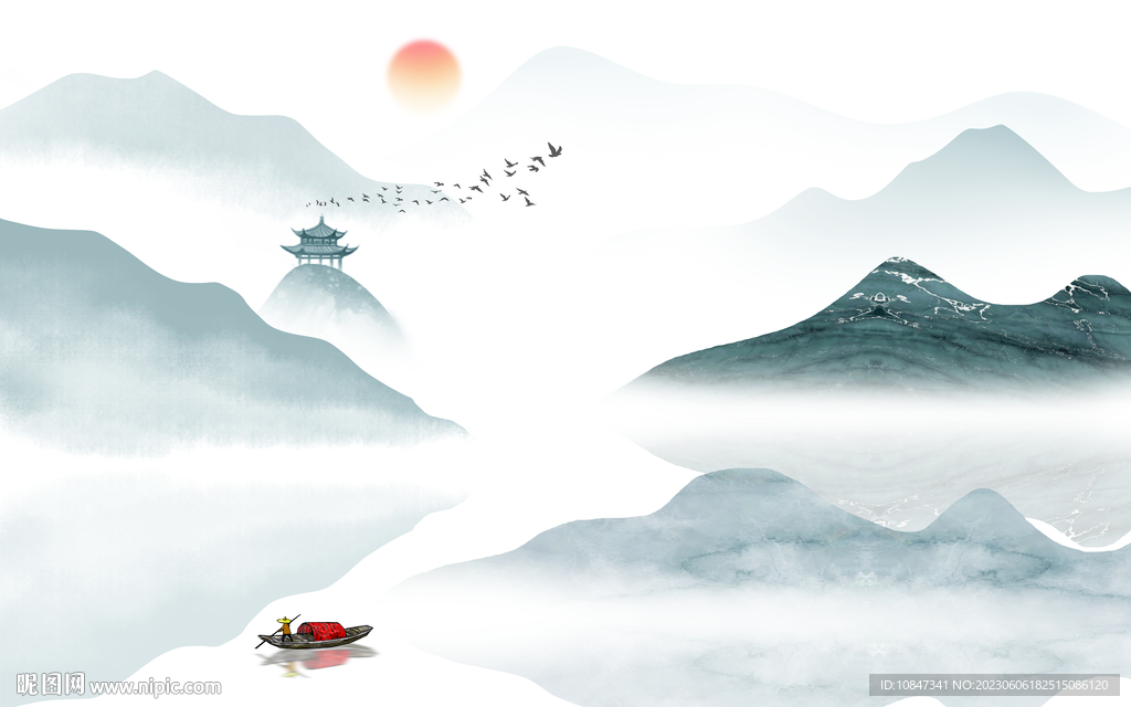 新款 高清古风山水 tIf分层