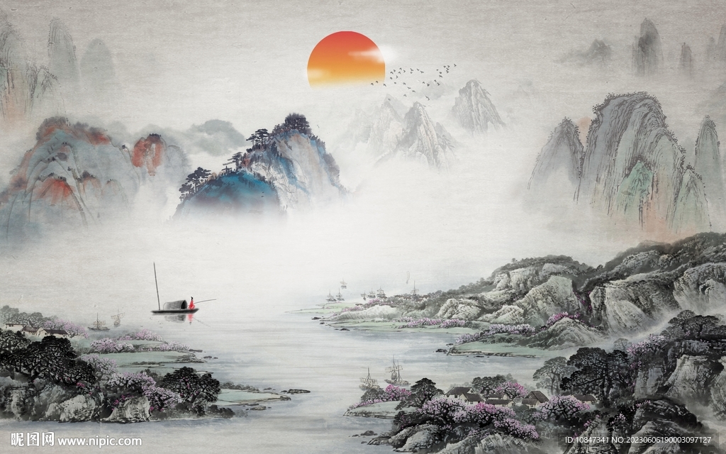 现代 高清古风山水 tIf分层