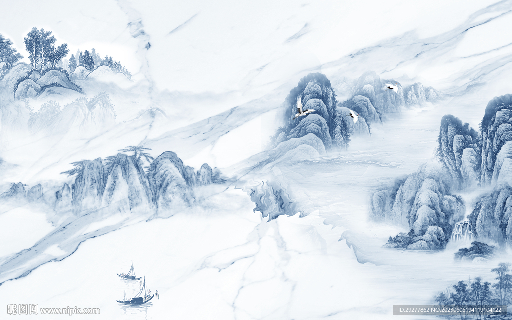 高档 高清山水新画 Tif分层