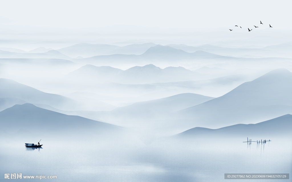 人气 高清山水新画 Tif分层