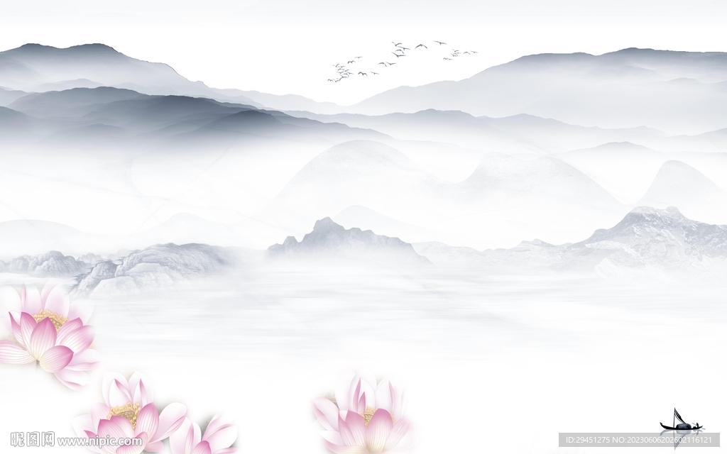 客厅 高端中式山水 tiF分层