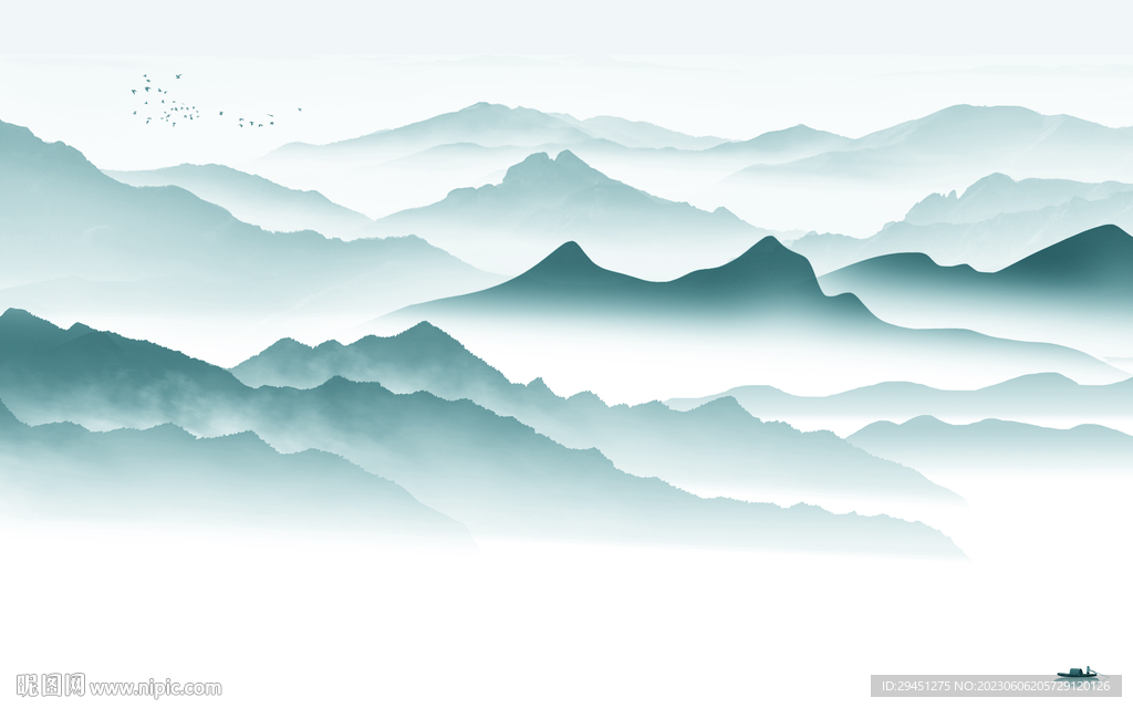高档 中式热卖山水 tiF分层