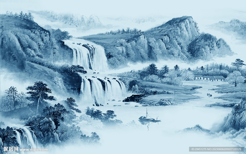 人气 中式热卖山水 tiF分层