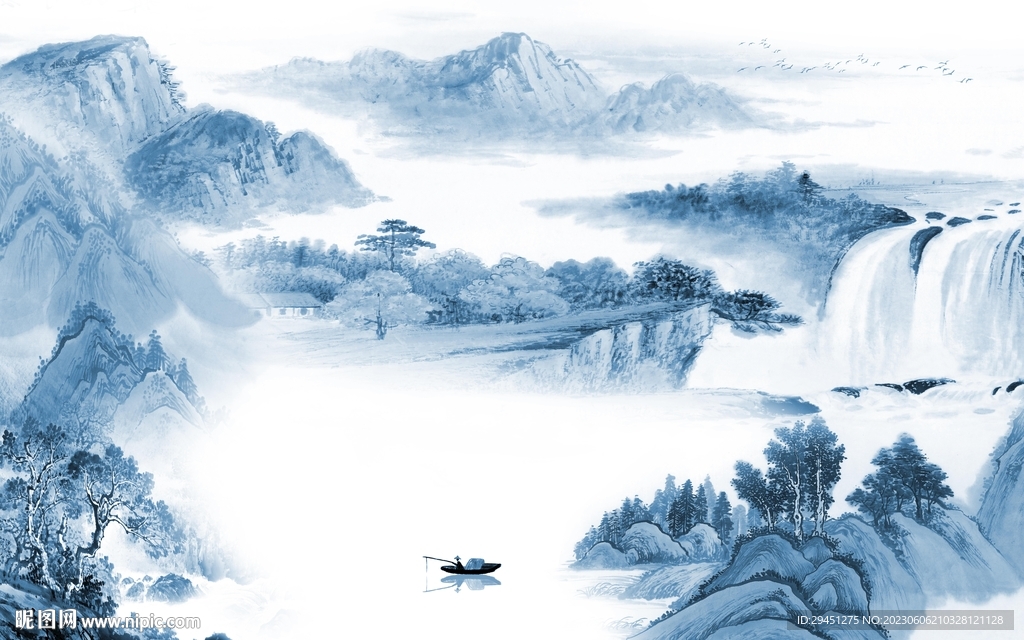 现代 中式热卖山水 tiF分层