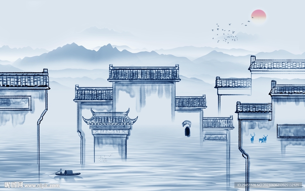 高端 意境高清山水 Tif分层