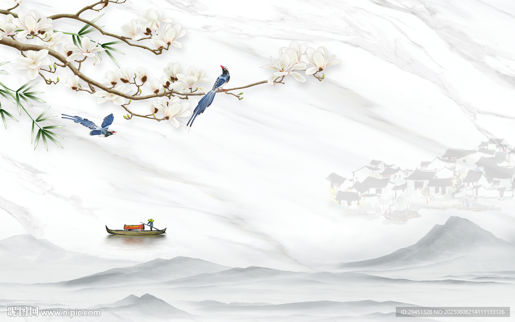 新款 意境高清山水 Tif分层