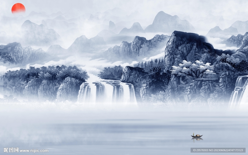 高雅 简约最新山水 TIf分层