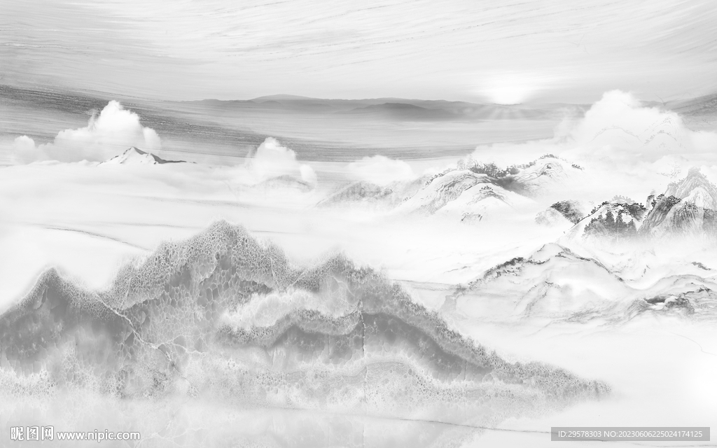 高端 简约最新山水 TIf分层