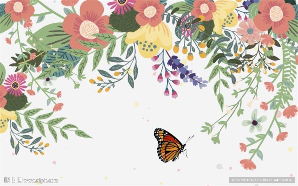 小碎花蝴蝶 分层不细