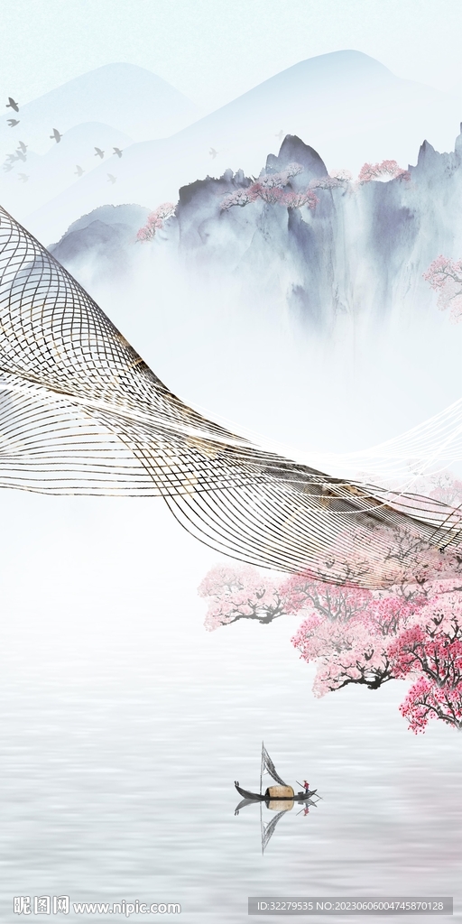 爆款 中式背景玄关 tIf分层