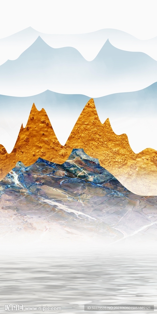 金色 高清奢雅玄关 tIf分层