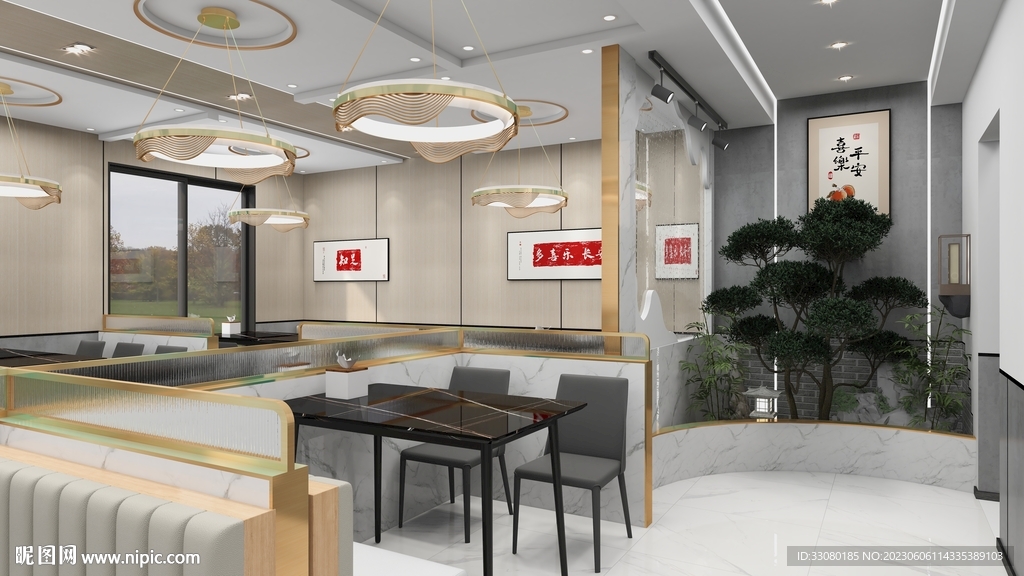 高档餐厅装修效果图