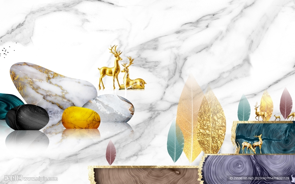 最新 轻奢新客厅画 TIF分层