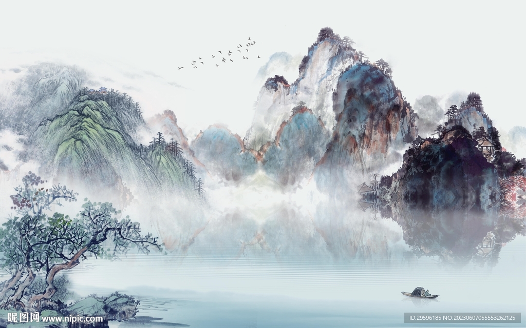 新款 轻奢新客厅画 TIF分层