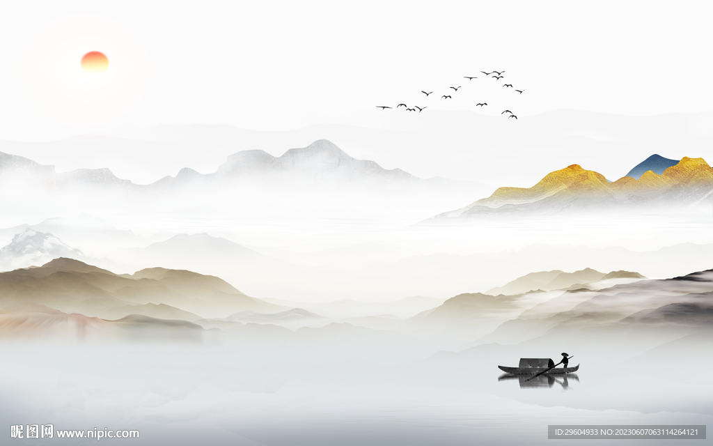 高清 客厅新款山水 TIf分层