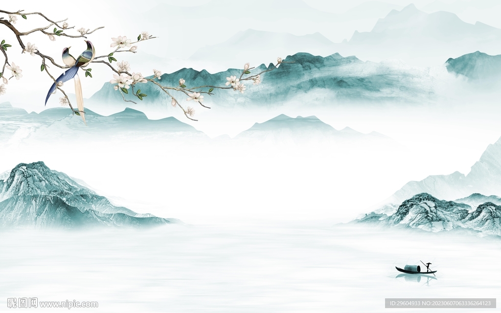 现代 客厅新款山水 TIf分层