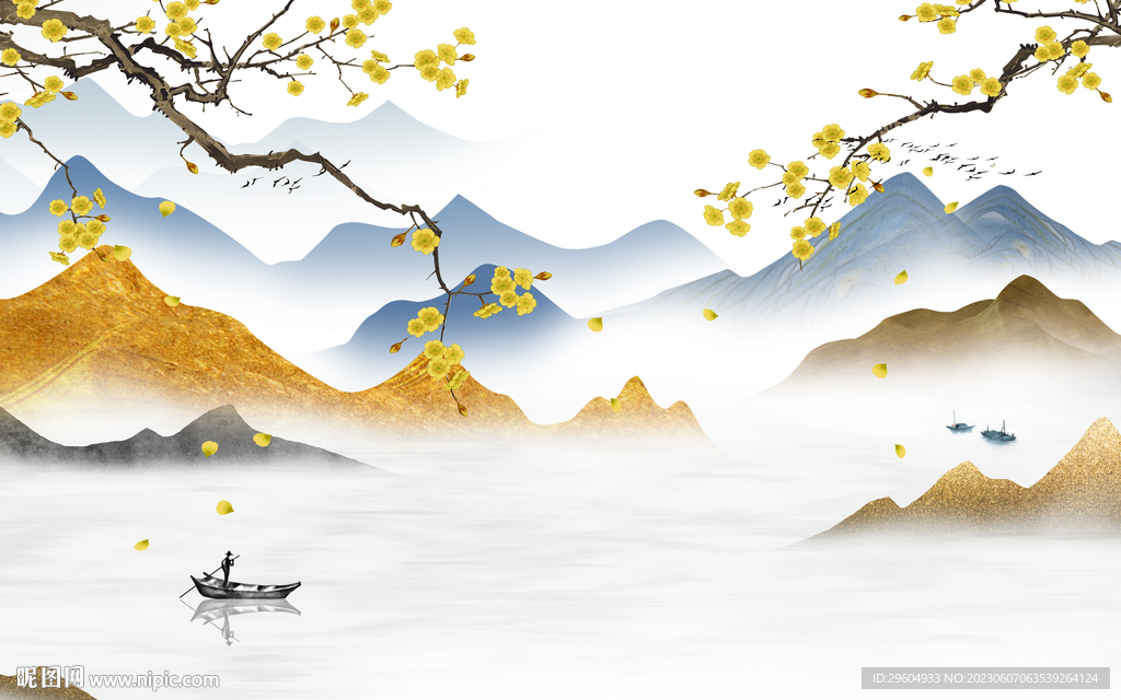 人气 客厅新款山水 TIf分层