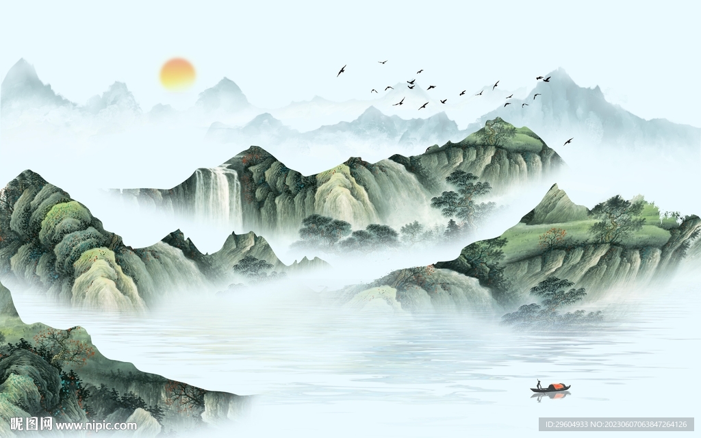 大气 客厅新款山水 TIf分层