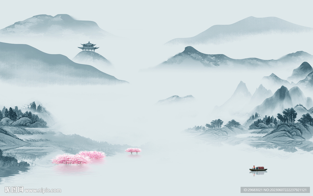 高档 新传高端山水 TIF分层