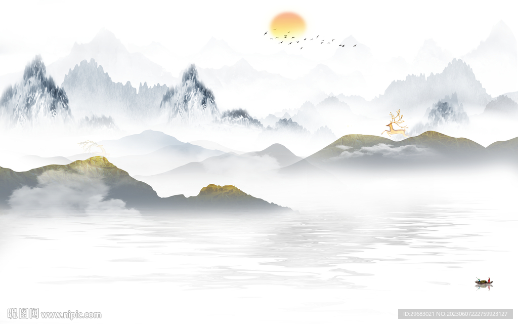 豪华 新传高端山水 TIF分层