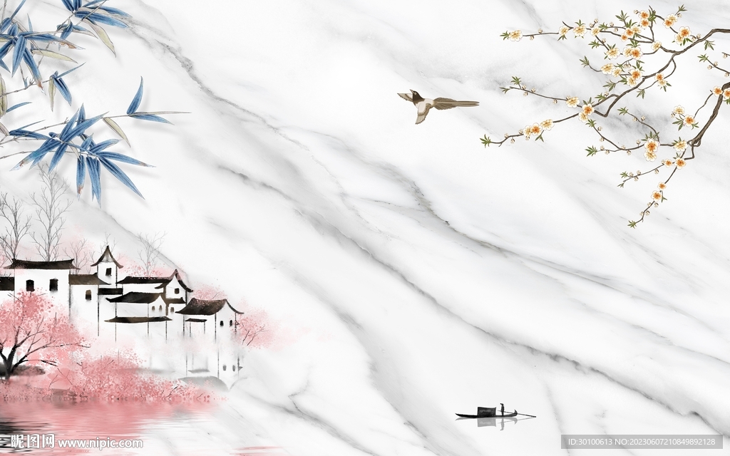 高清 最新客厅山水 tif分层