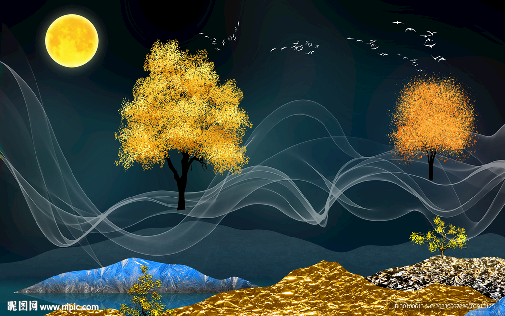 简约 高端现代山水 tiF分层