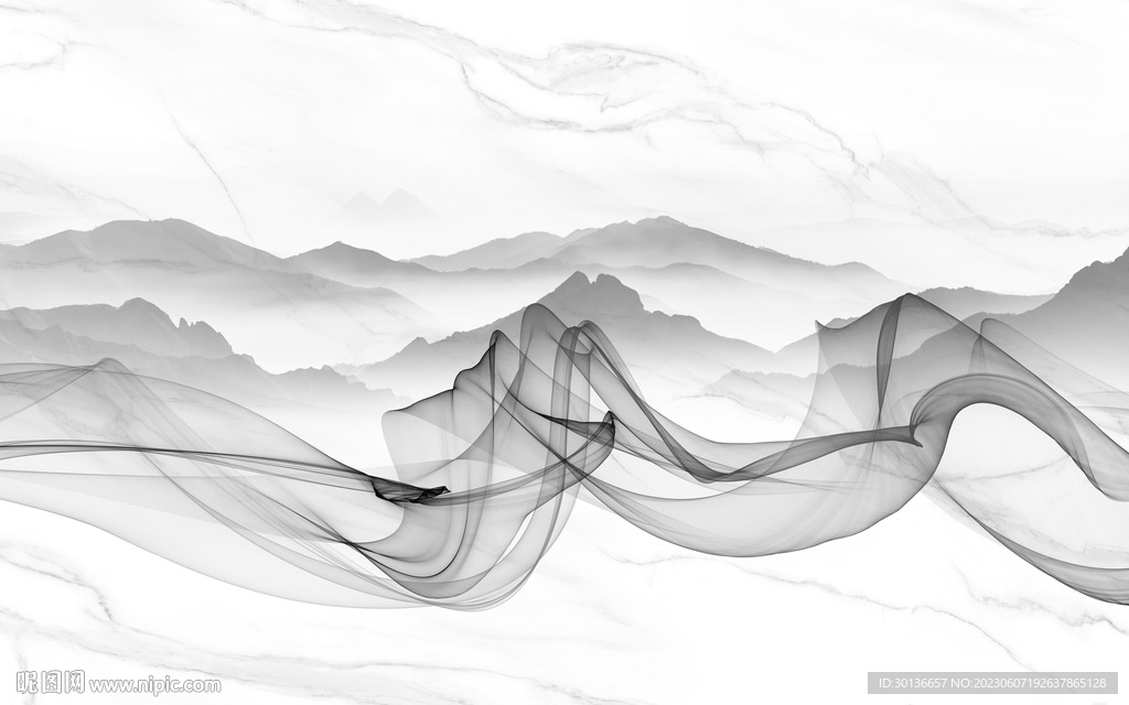 高档 最新背景山水 tiF分层