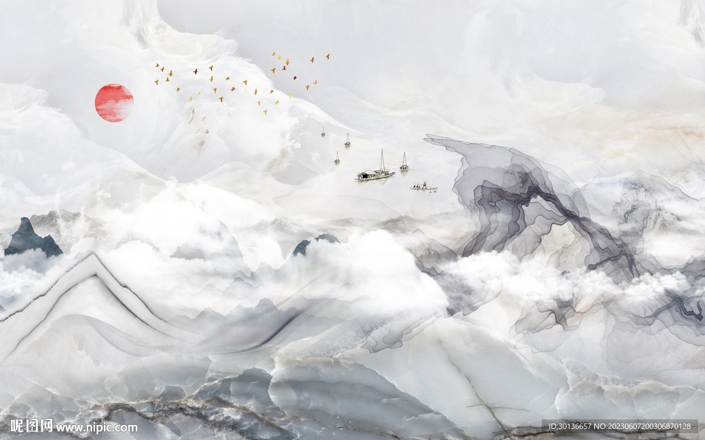 大气 最新背景山水 tiF分层