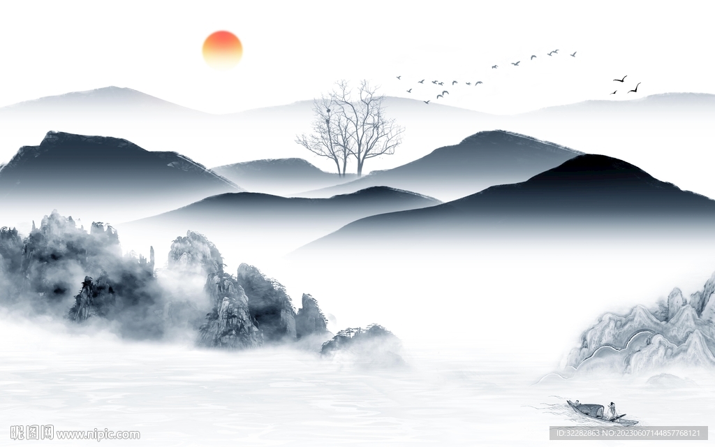 大气 高端别墅山水 tIf分层