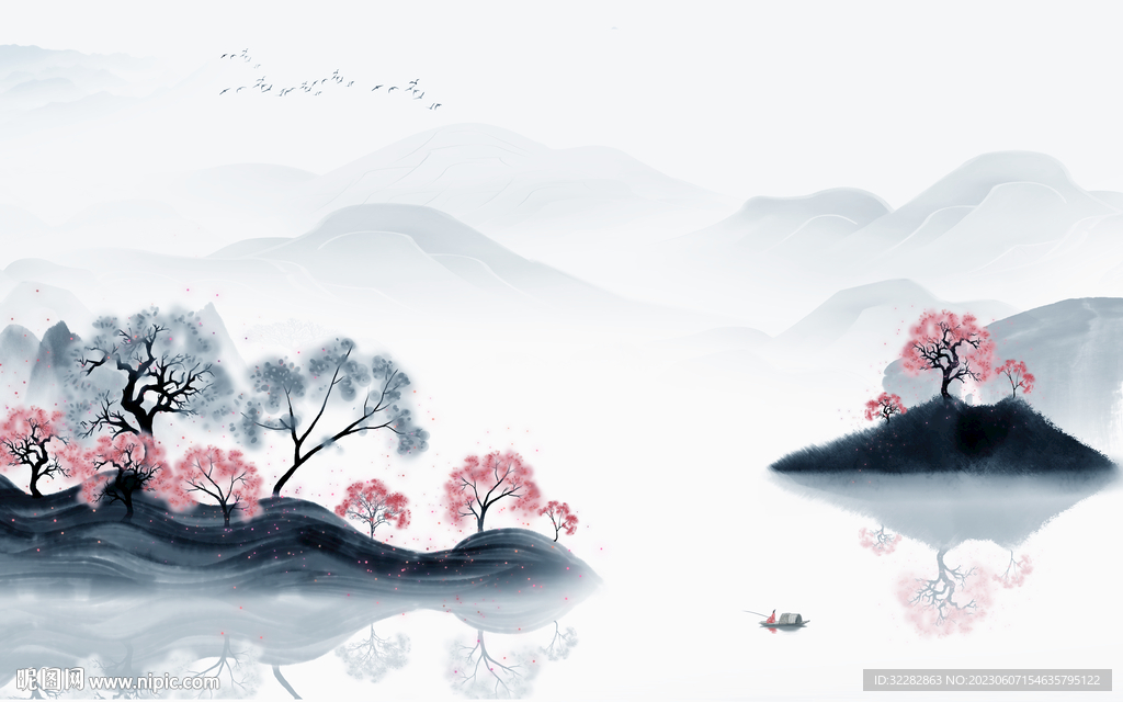 人气 别墅中式山水 tIf分层