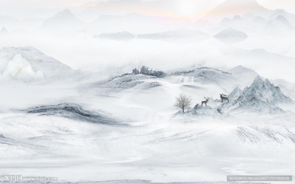 沙发 高清电视山水 tif分层