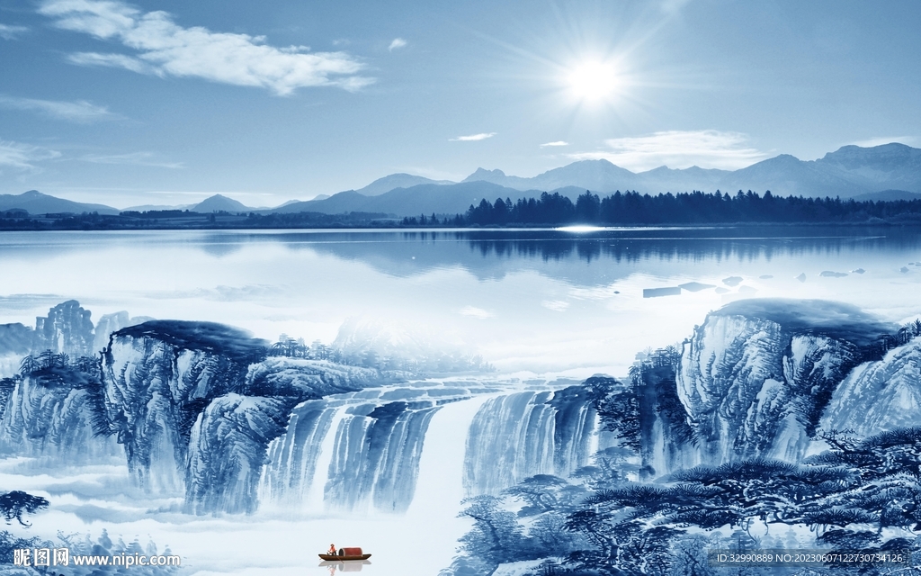 电视 新款背景山水 tIf分层