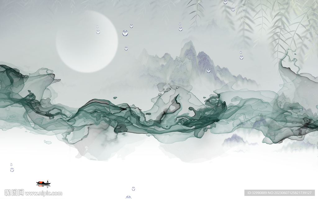 大气 背景客厅山水 TIf分层