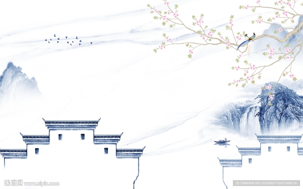 意境 高端背景山水 TiF分层