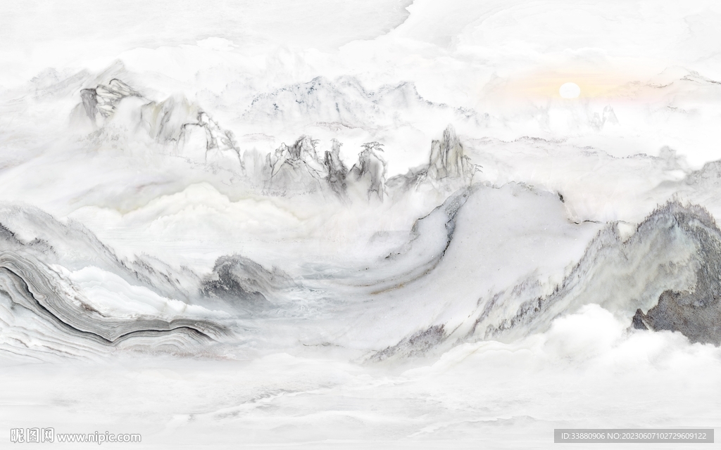 高清 高端背景山水 TiF分层