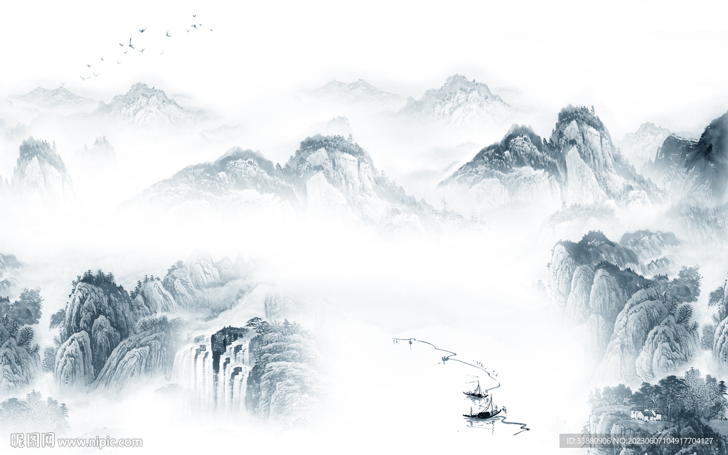 简约 高清新款山水 tiF分层