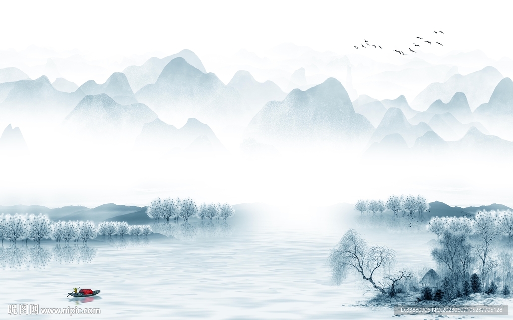 新款 中式最新山水 tiF分层