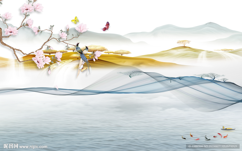 沙发 高清新款山水 tiF分层