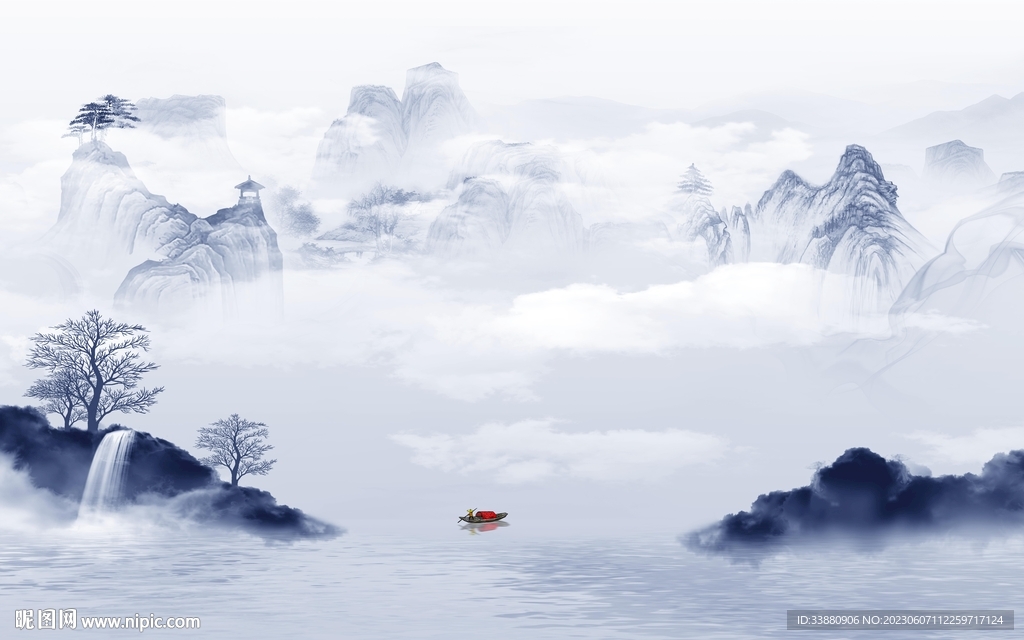 最新 简奢新款山水 tiF分层