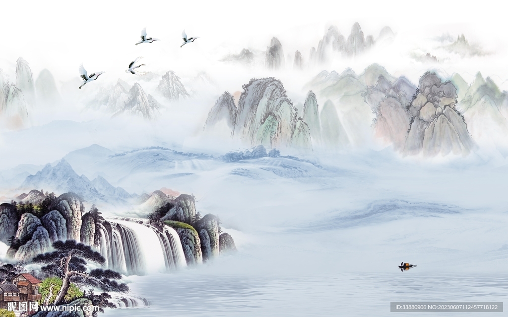 爆款 简奢新款山水 tiF分层