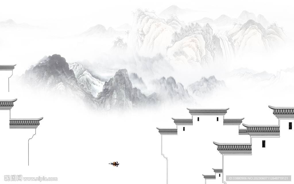 清晰 简奢新款山水 tiF分层